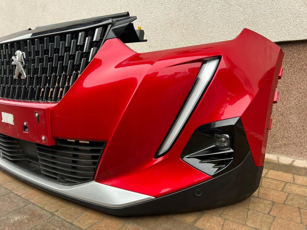 Купить Peugeot 2008 2 бампер перед 6 с pdc на фонари full светодиоды evh бордовые 2019-