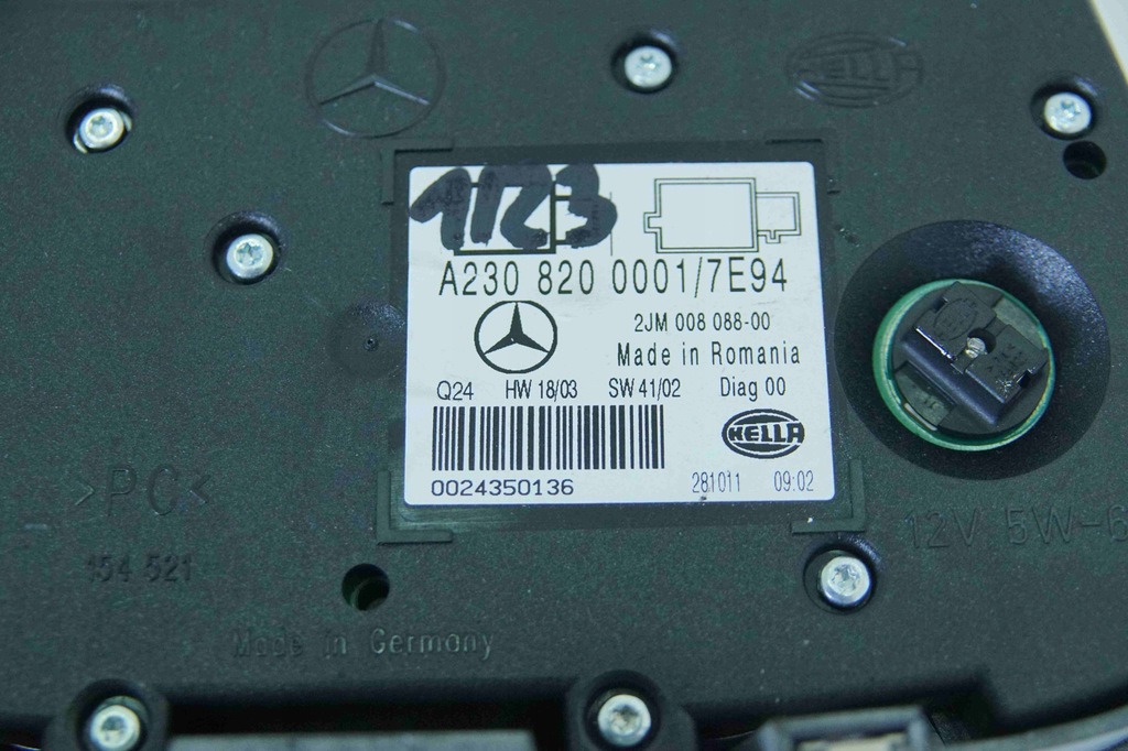 фото №4, Лампа кабины a2308200001 7e94 mercedes sl r230 03