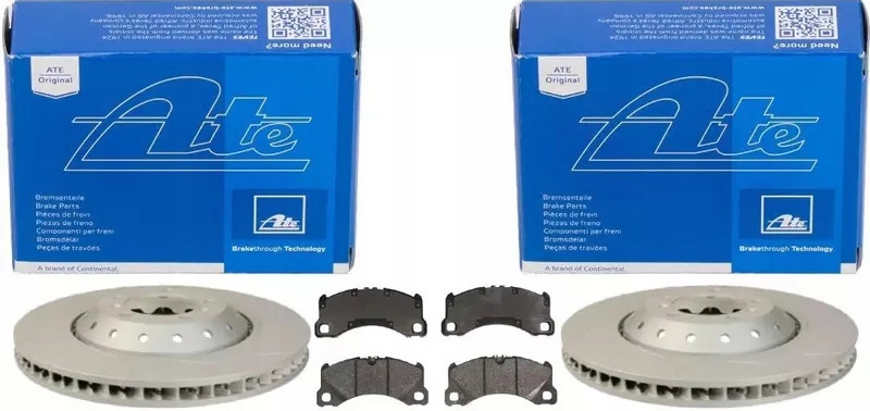 фото №1, Ate гальмівні диски+ гальмівні колодки перед porsche panamera 970 390mm