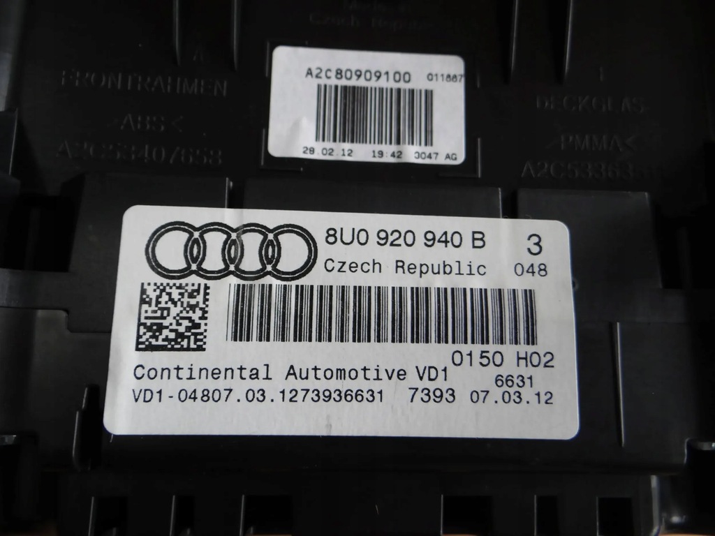 фото №5, Лічильник приладова панель 8u0920940b audi q3 бензин