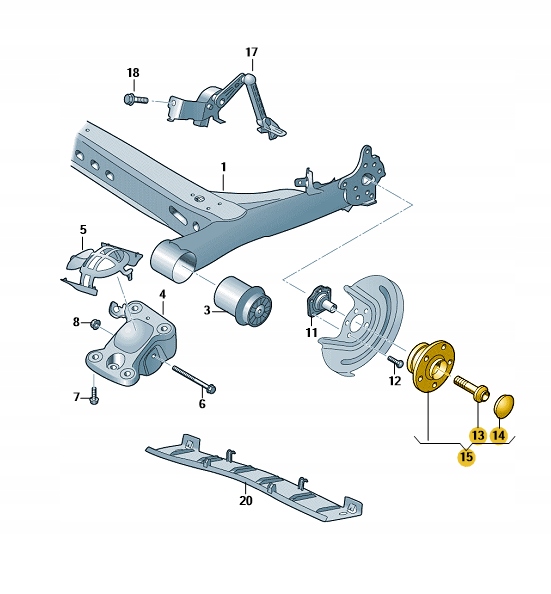 фото №1, Подшипник колеса задняя skoda scala/kamiq оригинальный номер 2q0598611