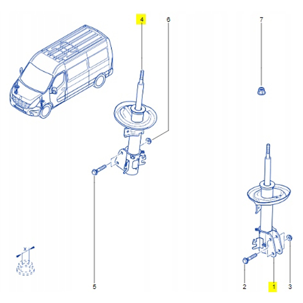 фото №3, Амортизатор перед renault master iii lift oryg