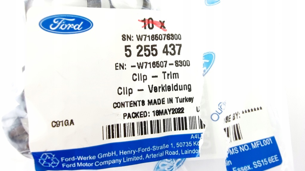 фото №11, Кліпса накладки бічний 10x ford transit tourneo