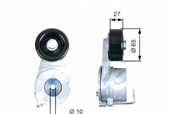 фото №2, Gates ролик натягувача hyundai grand santa fe 2.2 c