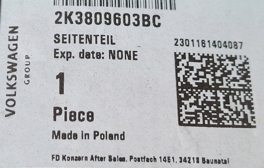 фото №6, Vw caddy 03-20 поріг блок двигуна обшивка 2k3809603