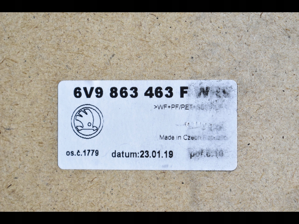 фото №9, Пол багажника 6v9863463f skoda fabia 3 iii kombi 18-21