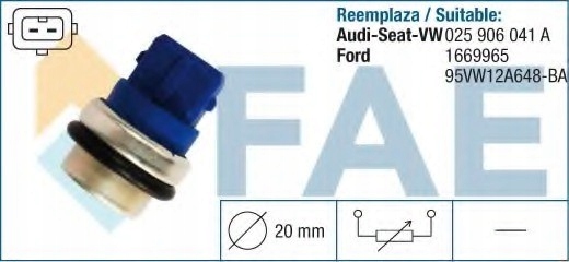 фото №1, Fae 33630 датчик, температура рідина охолоджуючий