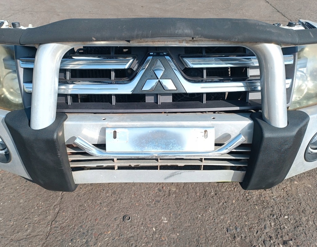фото №7, Бампер перед передній aluminiowy лампа решітка радіатора комплект mitsubishi pajero iv