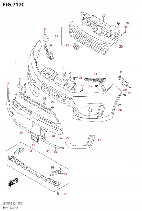 фото №9, Suzuki vitara iii 2018- заглушка фаркоп верхняя часть