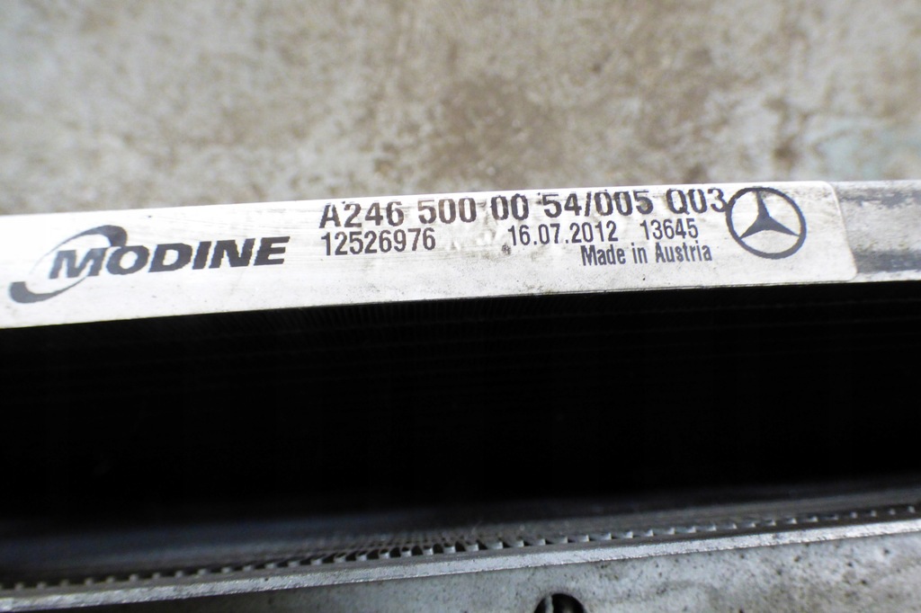 фото №6, Радіатор wody кондиціонер інтеркулер mercedes b-klasa ii w246 180cdi