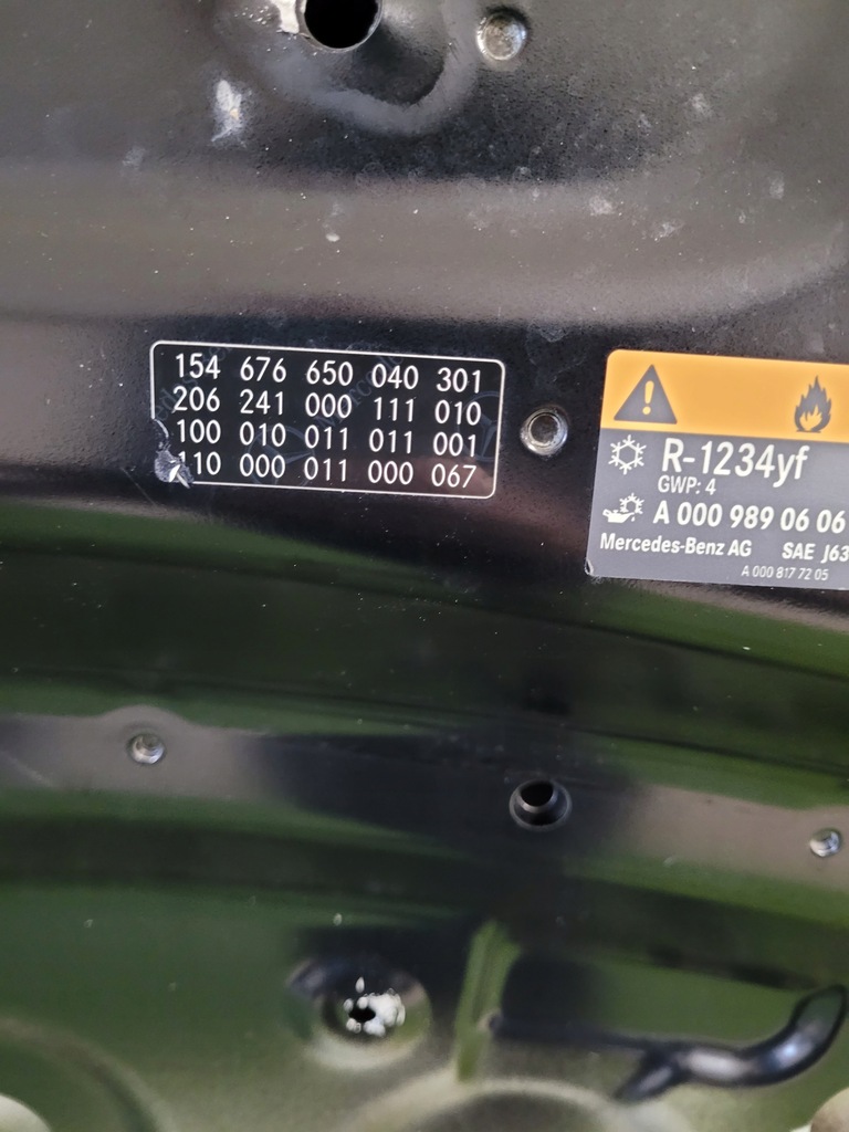 фото №6, Mercedes w206 a206 206 капот крышка двигателя