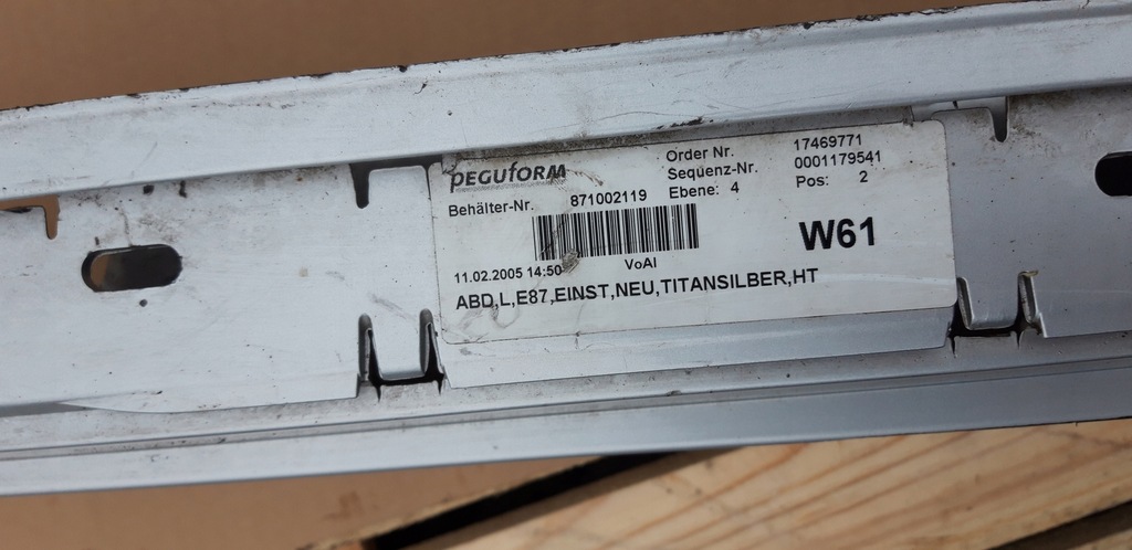 фото №7, Молдинг поріг ліва bmw 1 e87 51717147401