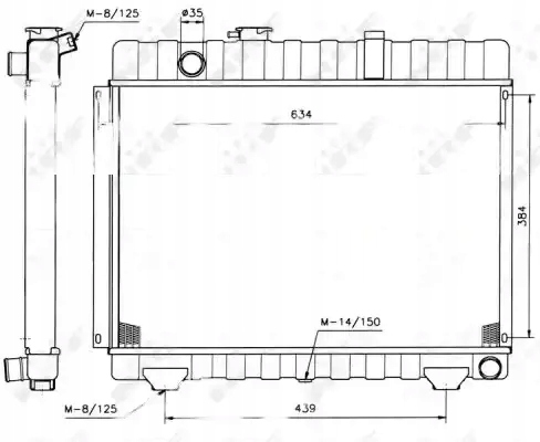 Купити Радіатор води 504236 nrf