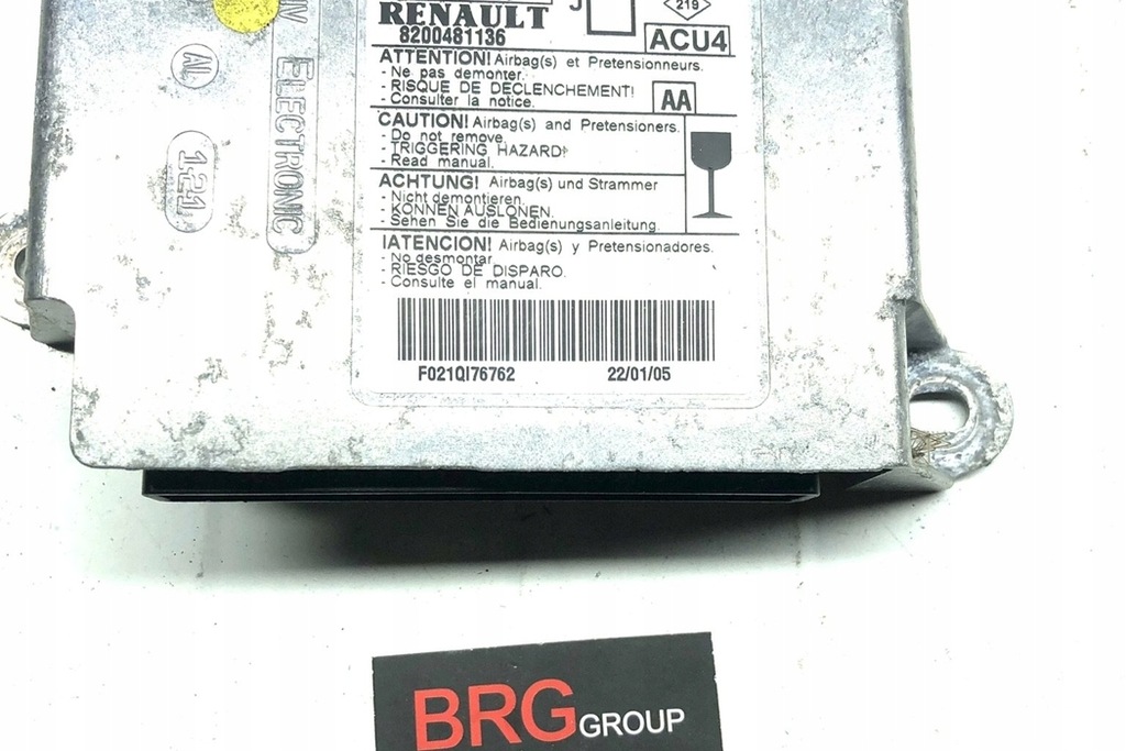 фото №3, Модуль подушка безопасности renault grand scénic ii jm0/1_ 8200481136 2005