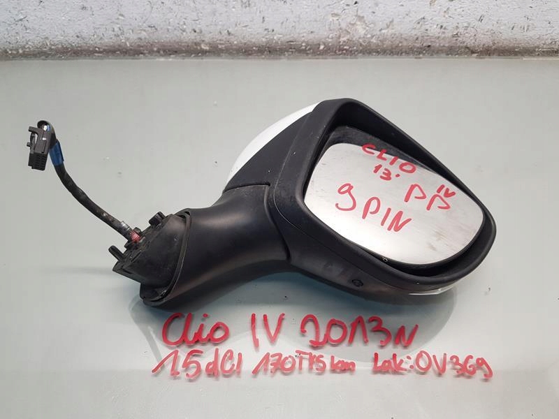 фото №1, Зеркало правое 9 pin ov369 renault clio iv
