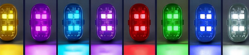 4 szt ламп 8 кольорів універсальних do drona roweru motocykla usb Доставка