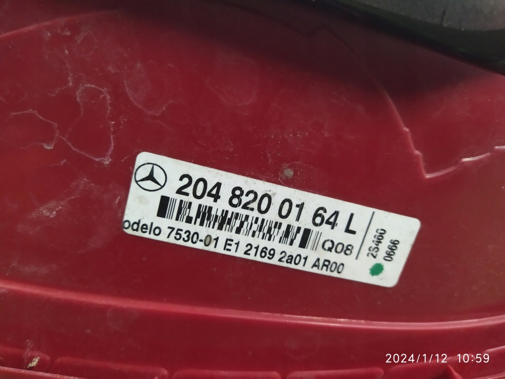 фото №12, Лампа ліва задня задня mercedes w204 a2048200164 sedan
