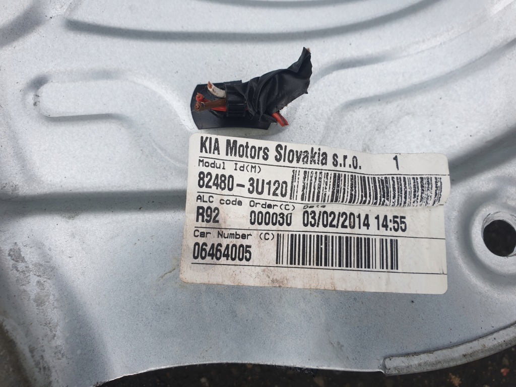 фото №5, Подъемник стекло передний перед правый kia sportage iii 82480-3u120
