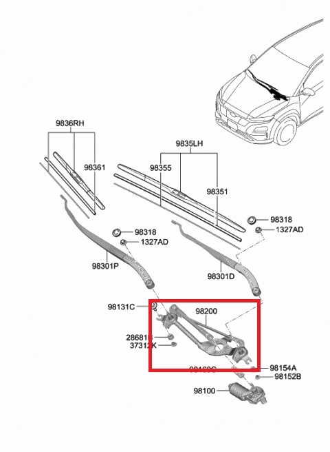 фото №1, Org механізм двірник hyundai kona 2017-