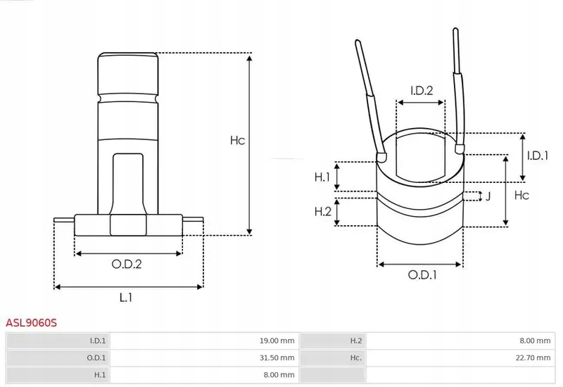 фото №4, Komutator генератора asl9060s as-pl
