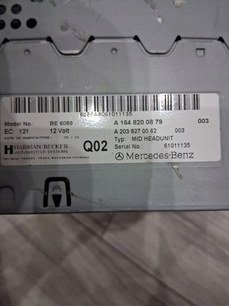 фото №7, Радіо навігація відсутній код mercedes-benz ml w164 a1648200879