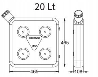фото №2, Бак топлива webasto 20l 4 отверстия