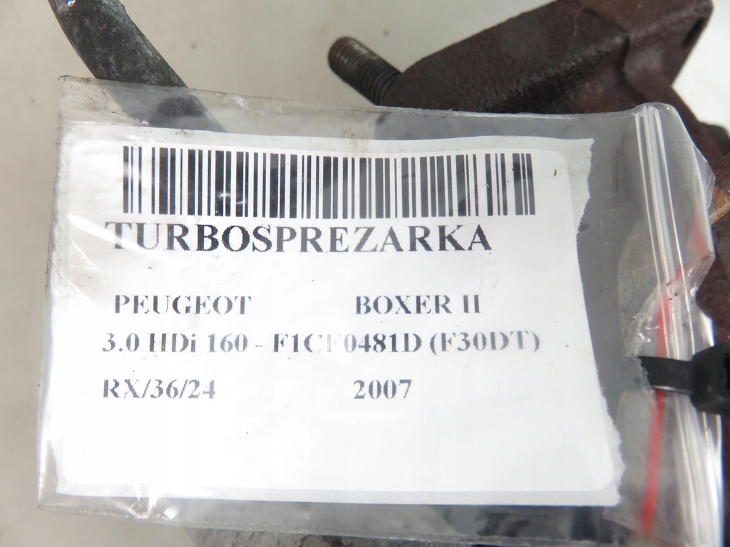 фото №8, Турбонагнітач peugeot boxer ii 3.0 hdi 4918902950 f1ce0481d f30dt