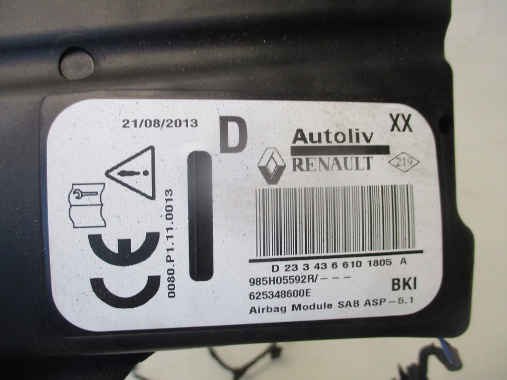 фото №2, Подушка подушка безопасности w сиденье правая renault captur