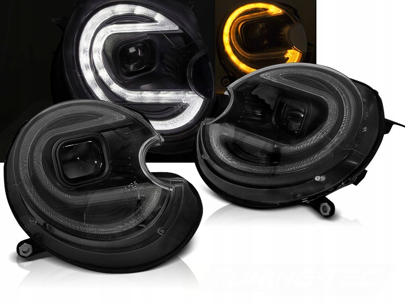 Купить Фонари передние фары ксенон черный led к mini cooper r55 r56 r57 06-14