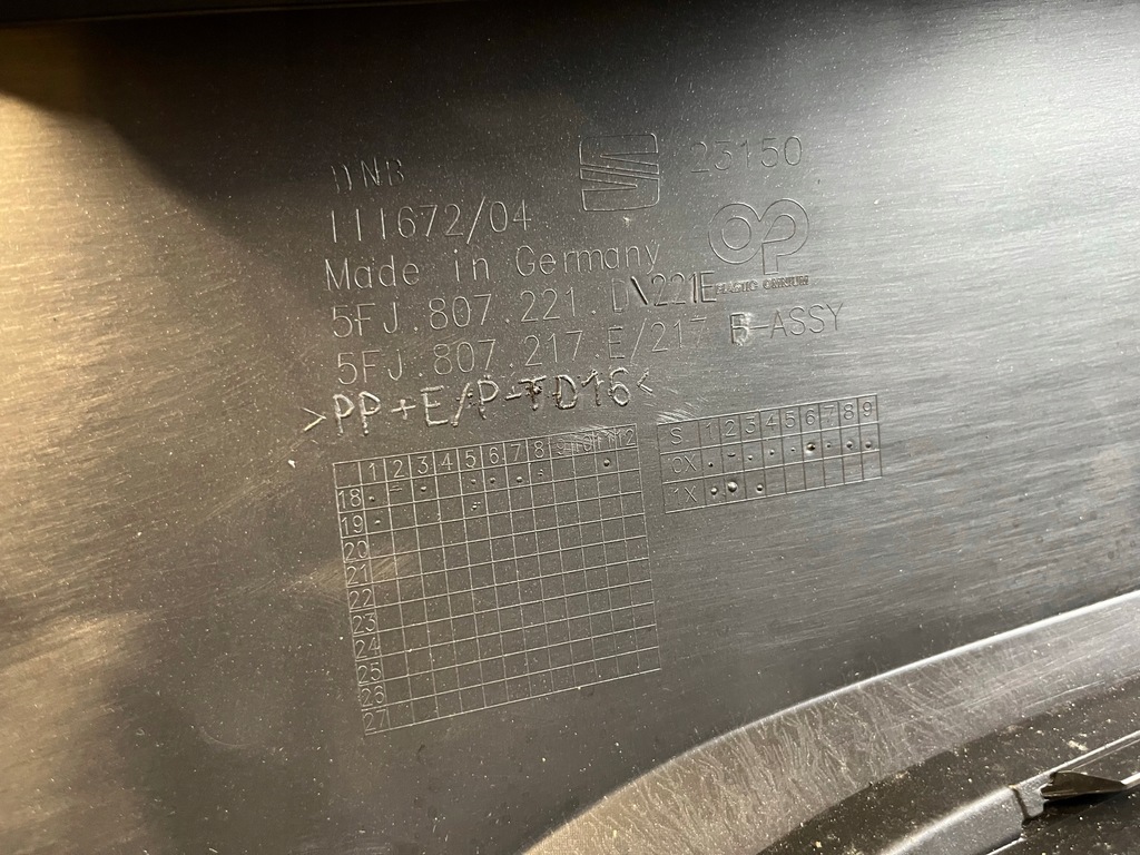 фото №14, Бампер seat tarraco la7w 6xczujnik парковки перед бампер передний 5fj