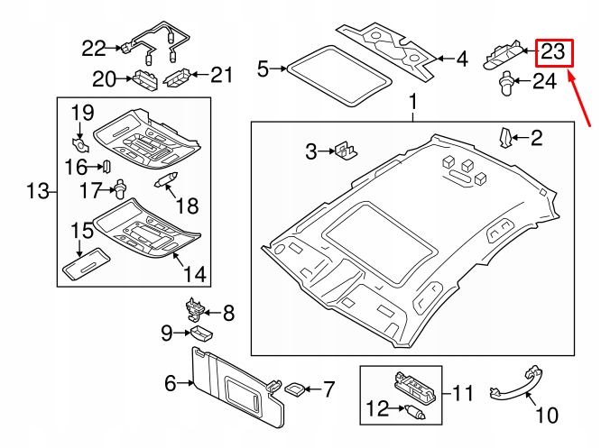 фото №10, Audi a7 sportback 4g rear dome light switch 4g0947111a6ps