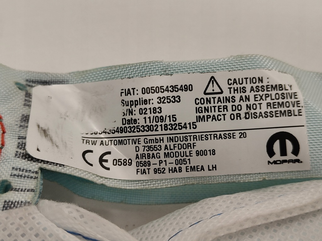 фото №3, Alfa romeo giulia шторка безпеки ліва подушка безпеки оригінал 2016-