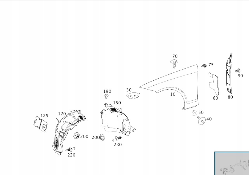 фото №1, Подкрылок передние левая mercedes cls c257