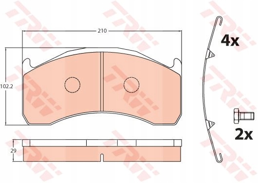 фото №4, Trw gdb5089 набор тормозных колодок тормозных, тормоза дисковые