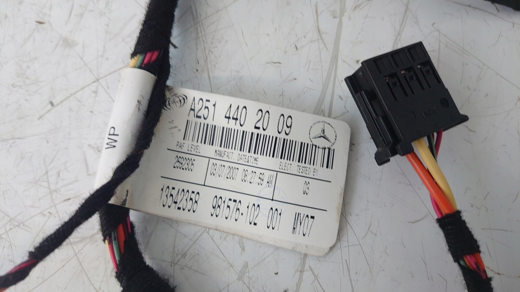 фото №5, Mercedes w164 джгут електропроводка двері правий перед передня a2514402009