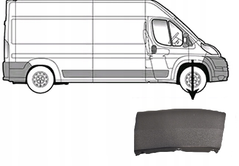 фото №1, Citroen jumper boxer молдинг права крила 8544