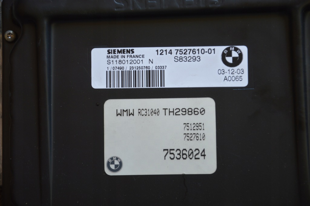 фото №2, Mini cooper r50 блок керування двигуна 7536024