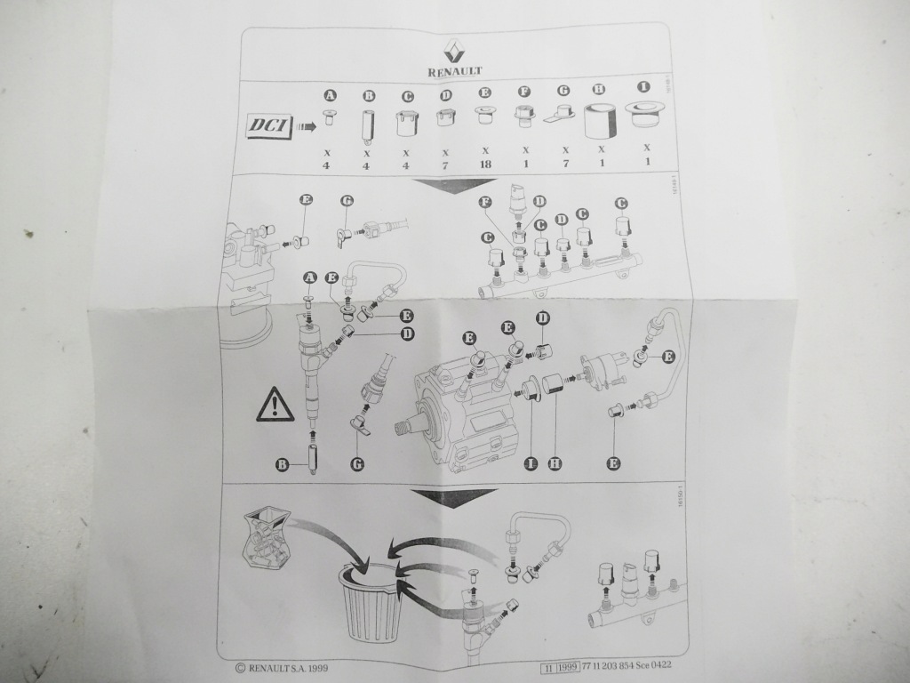 фото №10, Набір заглушок форсунок trafic 01- 7701208229