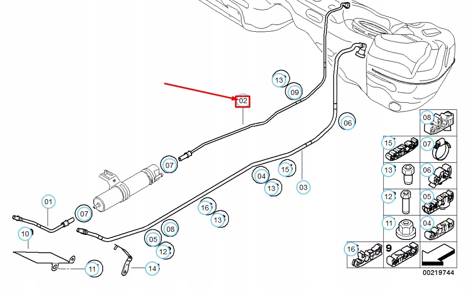 Bmw 3 e90 rear fuel feed line 16126765745 6765745 oem Ціна