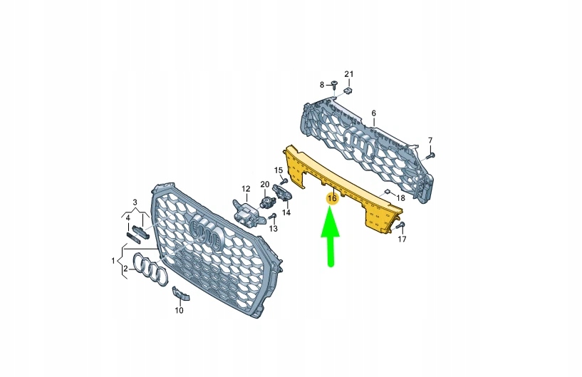 фото №10, Audi q3 f3 радиатор решётка cover 83f8532229b9