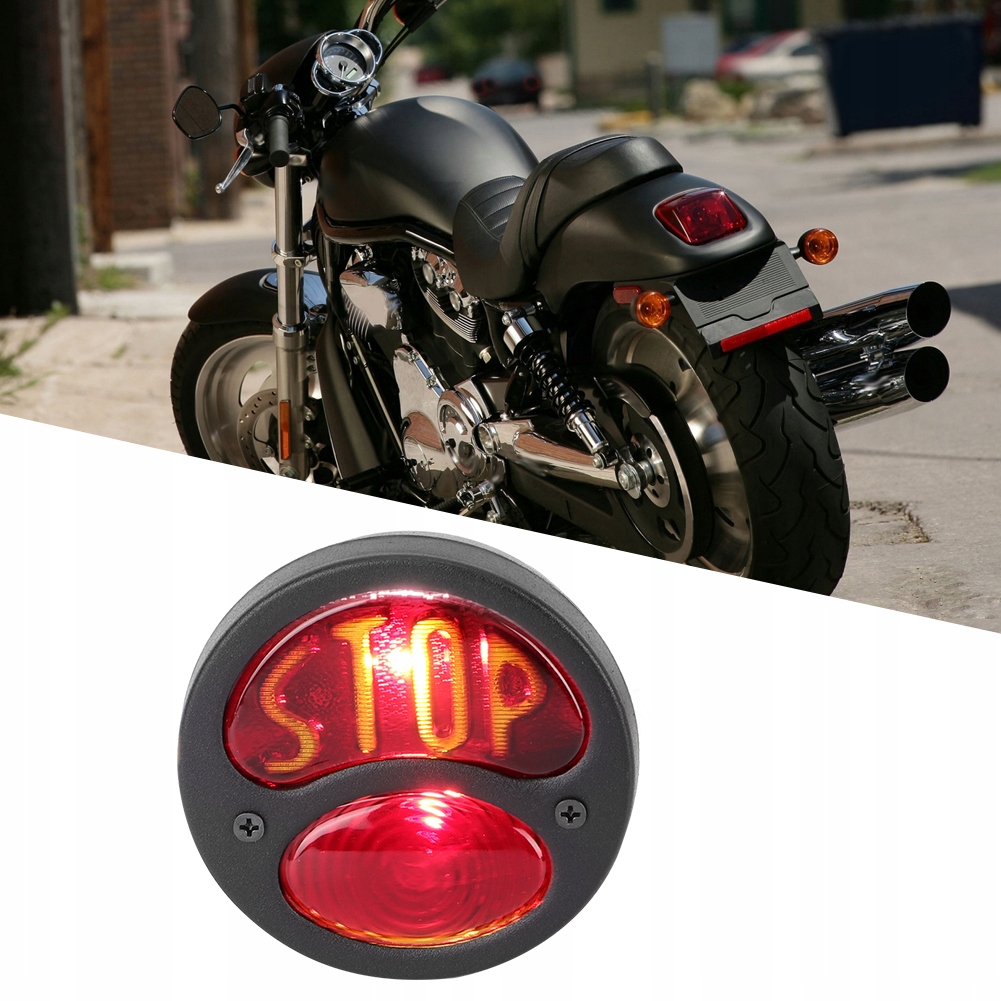 фото №13, 12v універсальний мотоцикл задні світло стоп-сигнал