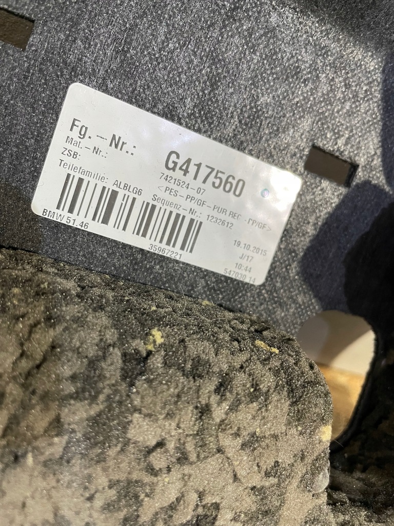 фото №6, Bmw 7 g11 g12 полка задняя задняя alcantara 7421524