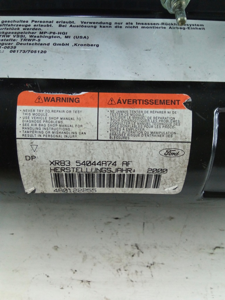 фото №3, F707 подушка пасажира s-type xr83-54044a74-af