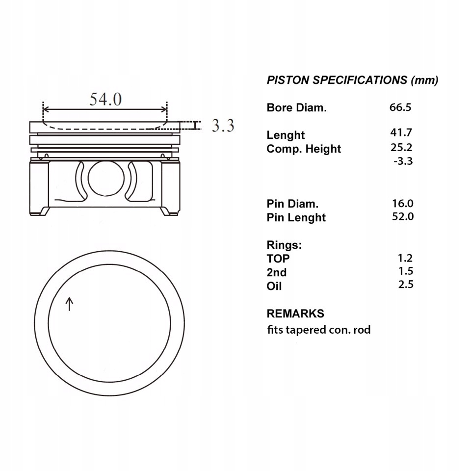 фото №1, Iap quality parts 100-00107 поршень