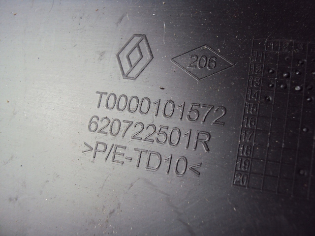 фото №5, Молдинг pod номерной знак перед renault scenic iii fl 11-