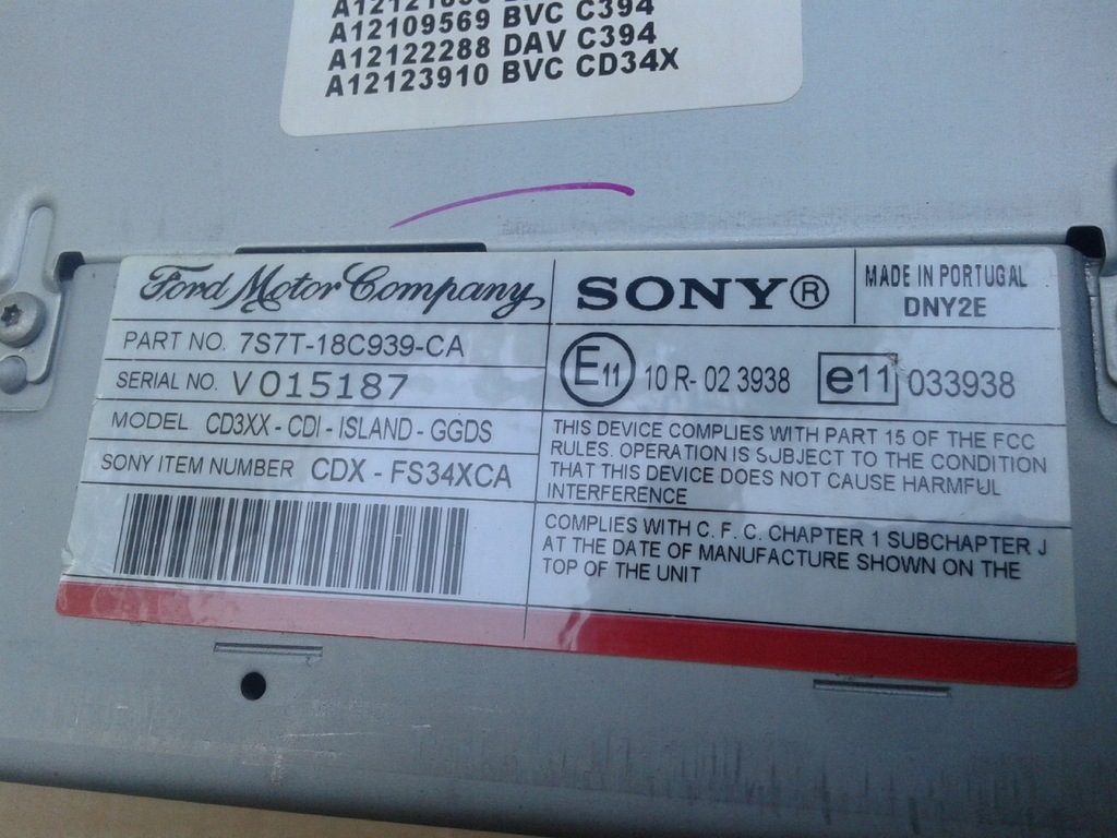 фото №10, Радіо cd mp3 ford mondeo 4 iv mk4 i інше modele 7s7t-18c939-ca v015187