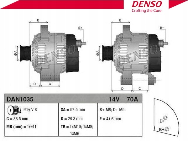 фото №3, Denso генератор citroen c1 1.0 pm_. pn_