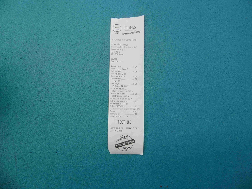 фото №7, Test генератор seat ibiza ii 93-02 1.9 tdi