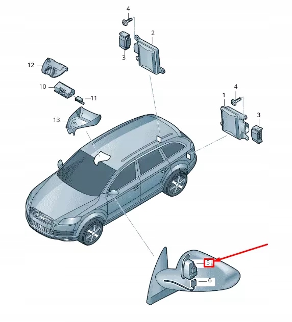 фото №7, Audi q3 8u правый lane change assist предупреждение дисплей lhd 8k1949146a oem