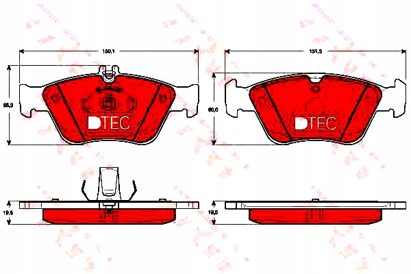 фото №2, Тормозные колодки тормозные mercedes перед w202 w210 r170 95-